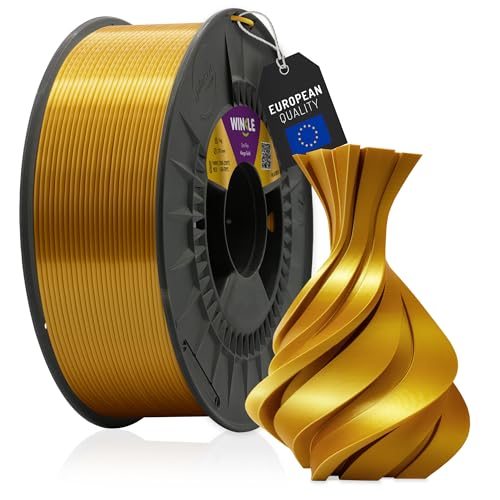 WINKLE FEED YOUR PRINTER Silk PLA Filament King Gold | 3D Printer Filament | 1.75mm 300g | Gold | Silk Smooth Finish | B