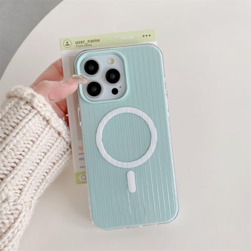 Coque magnétique iPhone 16 Pro Max antichoc silicone Vert XC