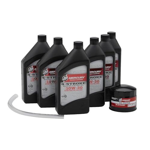 Mercury 8M0188357 10W-30 4-Stroke Outboard Oil Change Kit for Mercury and Mariner 150hp Outboards
