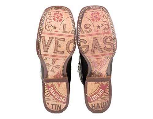 Tin Haul Men's Kings Gambling Legend Western Boot Broad Square Toe - 14-020-0077-0427 BL 11 D(M) US3