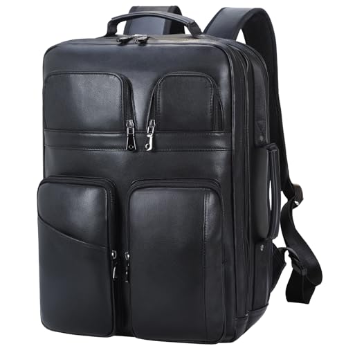 Genuine Leather Laptop Backpack for Men