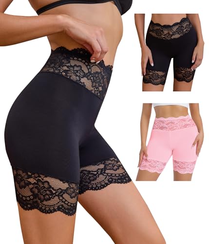Image of Hibluco Slip Shorts For Under Dresses Anti Chafing Boyshort Women Underwear