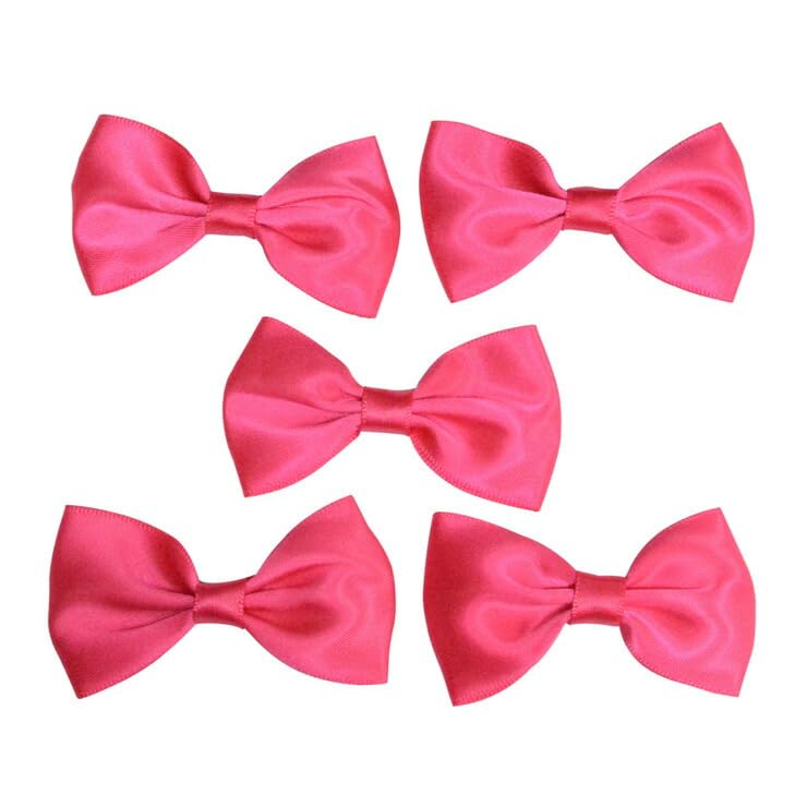 Amazon.co.jp: リボン パーツ サテン [15-2.ピンク] 同色5個セット 約