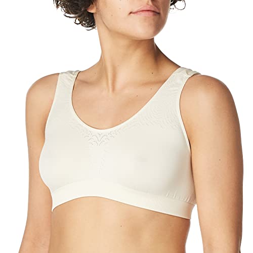 Image of Bali Women's Microfiber Bralette Pack, Comfort Revolution Seamless T-Shirt Bra, Crop Top Bralette, 2-Pack