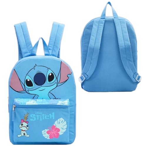 Disney Stitch Backpack Set - Bundle with 16" School Bag, Water Bottle, Stickers, More | Stitch and Scrump School Backpack for Kids, Girls3