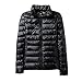 Price comparison product image Down Jacket Women Coat Warm Quilted Parka Ladies And Light Ultralight Hooded Black XL