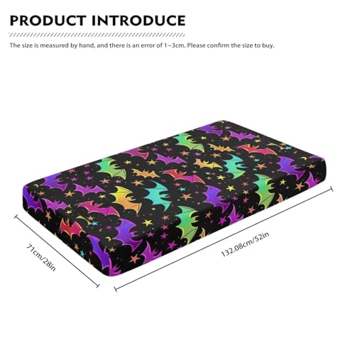 Image of Goth Bats Crib Sheets for Baby Boys Girls Moon Star Crib Sheet for Standard Crib Mattress 28 inch x 52 inch Fitted and Soft Breathable Crib Mattress Sheet