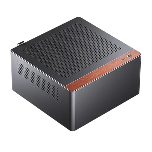 Gabinete RXJPASD modelo MDEBNMFJN compatible con placas Mini ITX, construcción de aluminio, tamaño compacto NV10 Silver miniatura 2