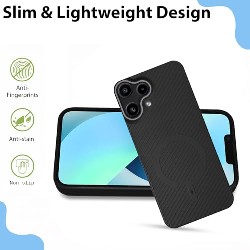 Image of LIRAMARK Rugged Carbon Fibre TPU Armor Silicone Back Cover Case for Nothing Phone 3a Lite
