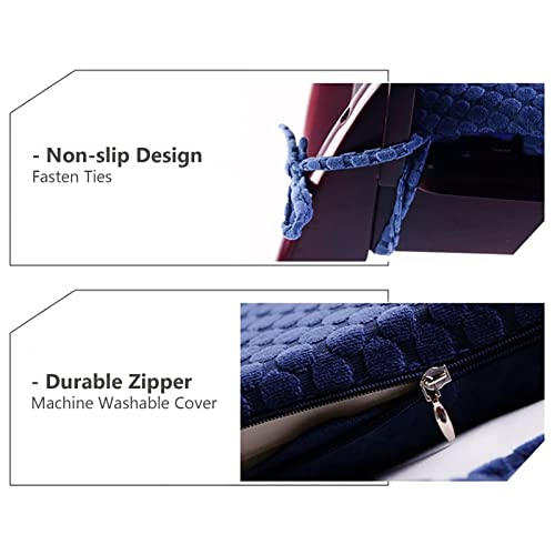 Coussin de chaise avec attaches antidérapant et mousse à mémoire de forme - 4