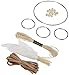 Produktbild Rayher Bastelset Traumfänger, aus Metallringen, Holzperlen, Baumwollgarn, Lederband und Federn, Länge 33 cm, Breite 17 cm, beige/weiß, Deko-Hänger, Wanddekoration, 66046000