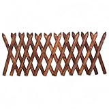 Jägerzaun Gartenzaun Zaun KDI Braun 60×250 cm | wetterfester Holzzaun aus dem Sauerland | imprägniert & langlebig | 55 mm starke Latten | nachhaltige Grundstücksabgrenzung & dekorativer Gartenzaun