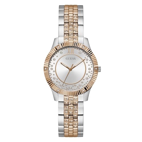 Guess Starstruck Analog Watch for Women with Silver Tone Round Dial & Multicolor Stainless Steel Bracelet Band