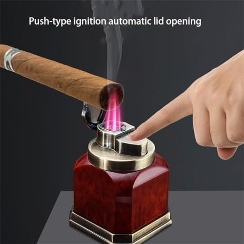 Encendedor de escritorio recargable con llama ajustable miniatura 2
