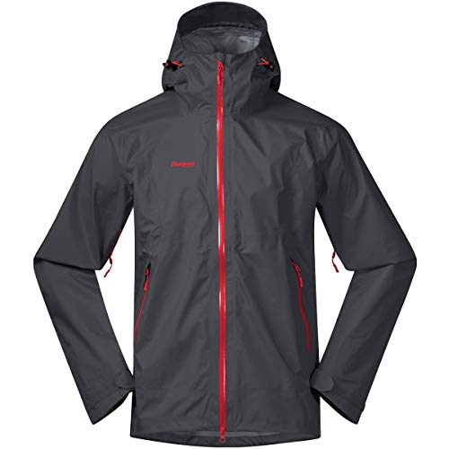 Bergans Herren Letto Jacke, soliddkgrey-firered, XXL