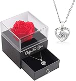 michalsky mode LUXURIÖSE HALSKETTE AUS STERLINGSILBER GESCHENK: Handgemachte Eternal Rose, LOZACHE bringt Ihnen eine originelle Herz-Unendlichkeits-Halskette, Sie sich außergewöhnlich schön fühlen lässt. Tragen Sie diese Sterling-Silber-Halskette für Frauen allein für dezente, minimale Eleganz oder kombinieren Sie sie mit anderen Halsketten für einen mutigen, modernen Look.
