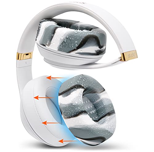 WC SweatZ Studio - Patented Earpad Covers for Beats Studio 3 (A1914) & Beats Studio 2 (B0500 /B0501) Made by Wicked Cushions | Sweatproof & Easily Washable | Marble