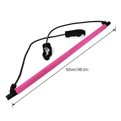 Fitness Bar, Romacci Kit de barra portátil Barra de tonificação muscular com 8 bandas de resistência