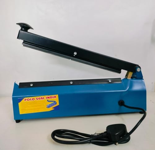 Image of POLO SEAL INDIA 12-inch Table Top Impulse Heat Sealer, Metal Body, Time Adjustment, for Plastic Pouch, Polybag Packing, Made in India