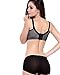 ETOSELL Women Push Up Underwire Padded Up Embroidery Lace Bra Brassiere Black36C
