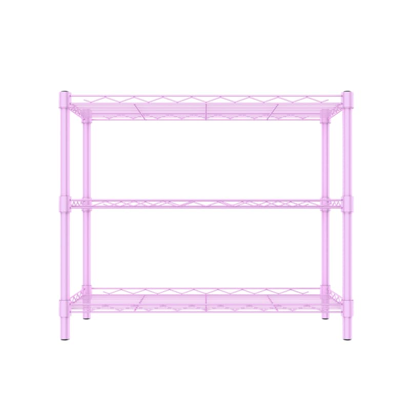 Image of 3-Shelves Counter Top Heavy Duty Steel Storage Rack | Multipurpose Shelving Unit for Kitchen, Home & Utility