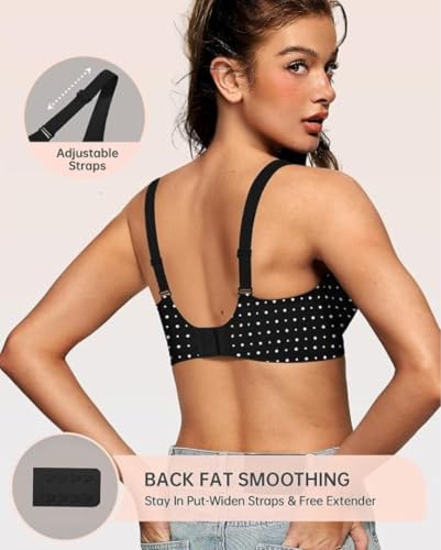 Image of Seamless Wireless Bra for Women | No Underwire Deep V Invisible T-Shirt Bra | 360 Support | Adjustable Straps | Soft Comfortable Everyday Bra
