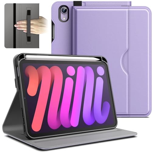 Housse iPad Mini 7 (A17 Pro) / Mini 6 JETech avec support ajustable et poche de rangement intégrée