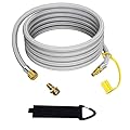 12 FT Propane Quick Connect Hose for RV to Gas Grill, RV Propane Extension Hose Fittings, RV 1/4" Female Quick Disconnect,with adapter Replacement 1 lb Throwaway Bottle for Portable Appliance