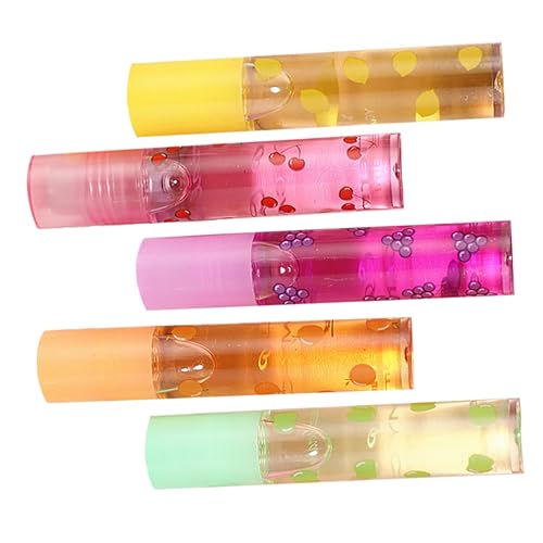 Happyyami 5Piezas Labial Hidratante con Portátil y Transparente los Tipos para Mujeres