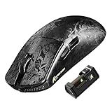 ATTACK SHARK R11Ultra、黒羽、ワイヤレスゲーミングマウス、カーボンファイバー、49g超軽量、高速8000Hz対応、42000DPI、Nordic52840チップ、原相3950センサー、3モード接続 Bluetooth/2.4GHz/有線、最大200時間駆動、光マイクロスイッチ、プロ承認、PC/Macサポート【日本技適認証済：219-259562】