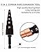 Copper Pipe Tube Expander,HVAC Repairing Pipe Swaging Tool,[5 in 1] Expanding Tool for Expanding Pipe Sizes 1/4'',3/8'',1/2'',5/8'',3/4'',Copper Pipe Expander Tool for HVAC Air Conditioner Repairing