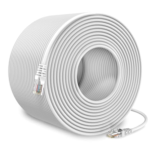 Image of Sounce Cat6 Ethernet Cable LAN Network Cable 305 Meter Long High-Speed Cable for CCTV PC Router Switch and Networking Best Reliability Stable Connection Durable Long-Lasting Material (White)