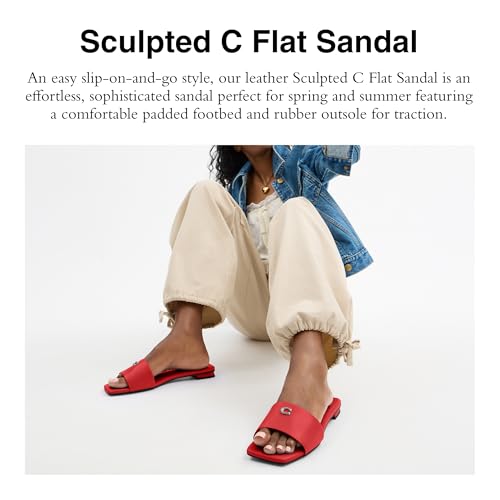 Image of COACH Women's Sculpted C Flat Sandal | Casual Sandals