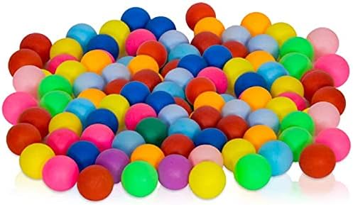 Lestiour Ping Pong Balls 50/100 Pack Colored Ping Pong Balls Bulk 2.4g, 40mm Entertainment Table Tennis Balls for Kids, Pong Balls, DIY Games Fun Arts and Learning Activities (50pcs)