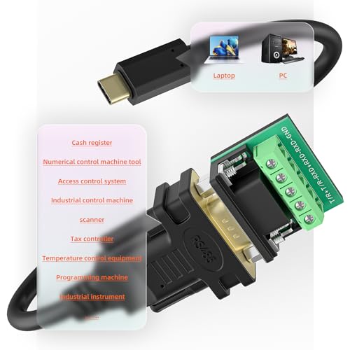 Adaptateur USB C RS422 RS485 FTDI Câble Convertisseur Windows Mac