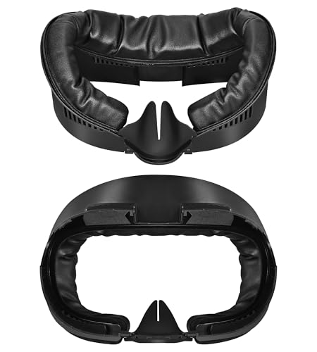 TRANSNOVO Face Cover Interfaz Facial Compatible con Meta Quest 3 Accesorios, Almohadilla de Esponja Engrosada y Reemplazo de Almohadilla Facial de PU Suave para Quest 3, Circulación de Aire
