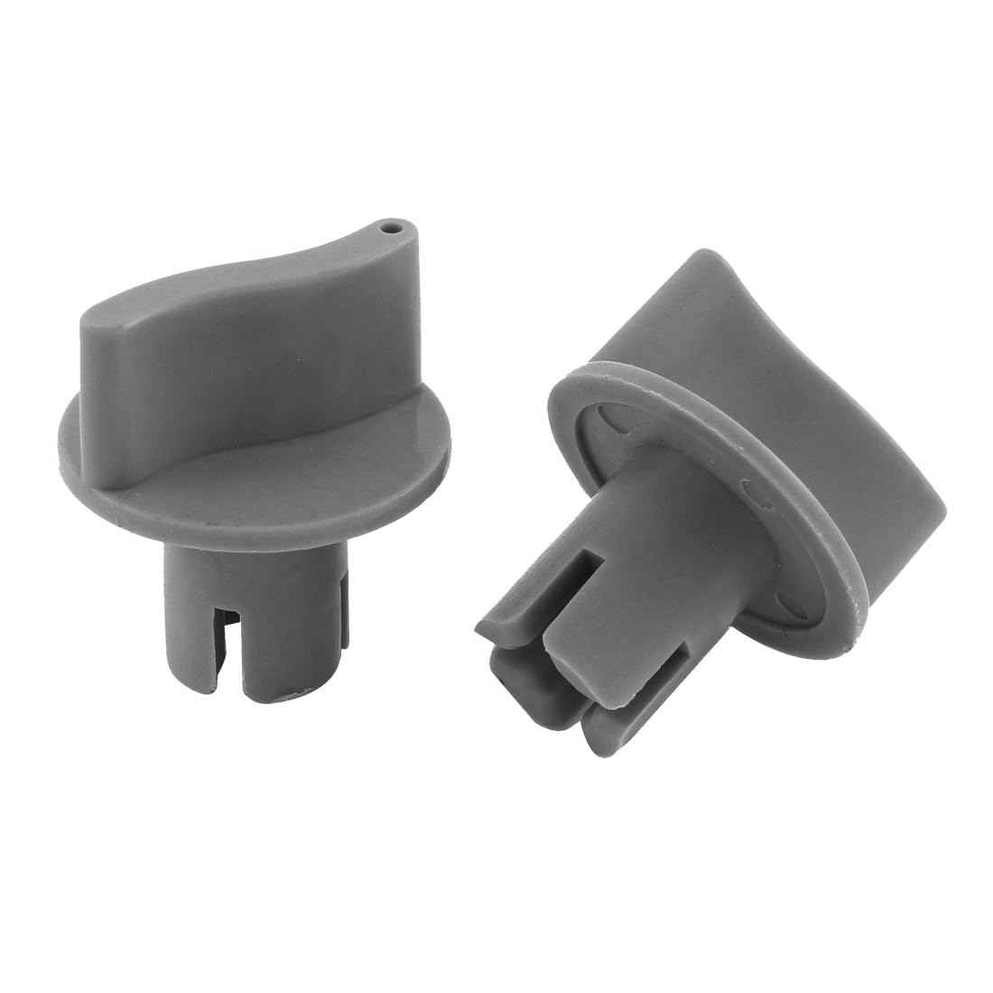 Sourcingmap 2 Pcs 6mm Hole Dia Plstic Electric Fan Speed Control Turning Knob Gray
