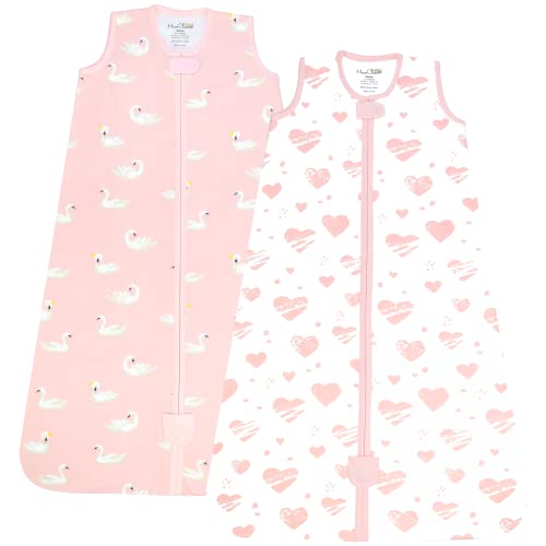 Mama Cheetah Baby Sleep Sack 0.5 TOG, Organic Cotton Baby Wearable Blanket with Two-Way Zipper, Swaddle Transition Baby Sleeping Bag for Newborn Infant Toddler Boy Girl, 24-48 Months