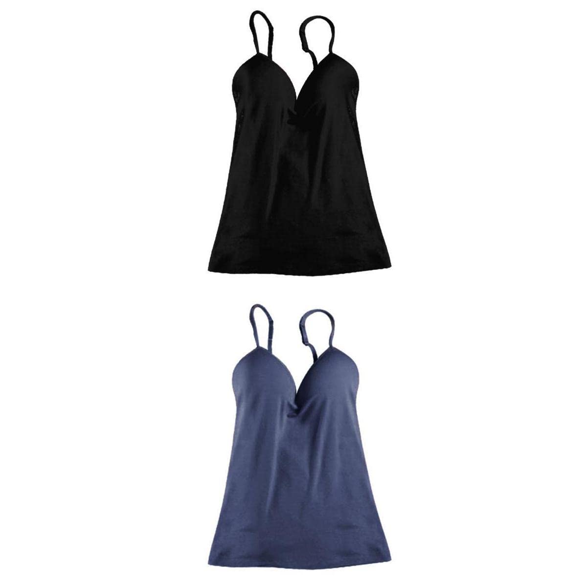 bnf Bnf® 2 Pieces Womens Adjustable Strap Built in Bra Tank Tops-picture-53