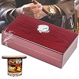 Lhygromètre intégré surveille le taux dhumidité sans pile, vous permettant de le vérifier à tout moment pour vous assurer que les cigares conservent leur humidité et leur arôme original dans diverses conditions. Le taux dhumidité recommandé pour une conservation longue durée est compris entre 65 % et 76 %.