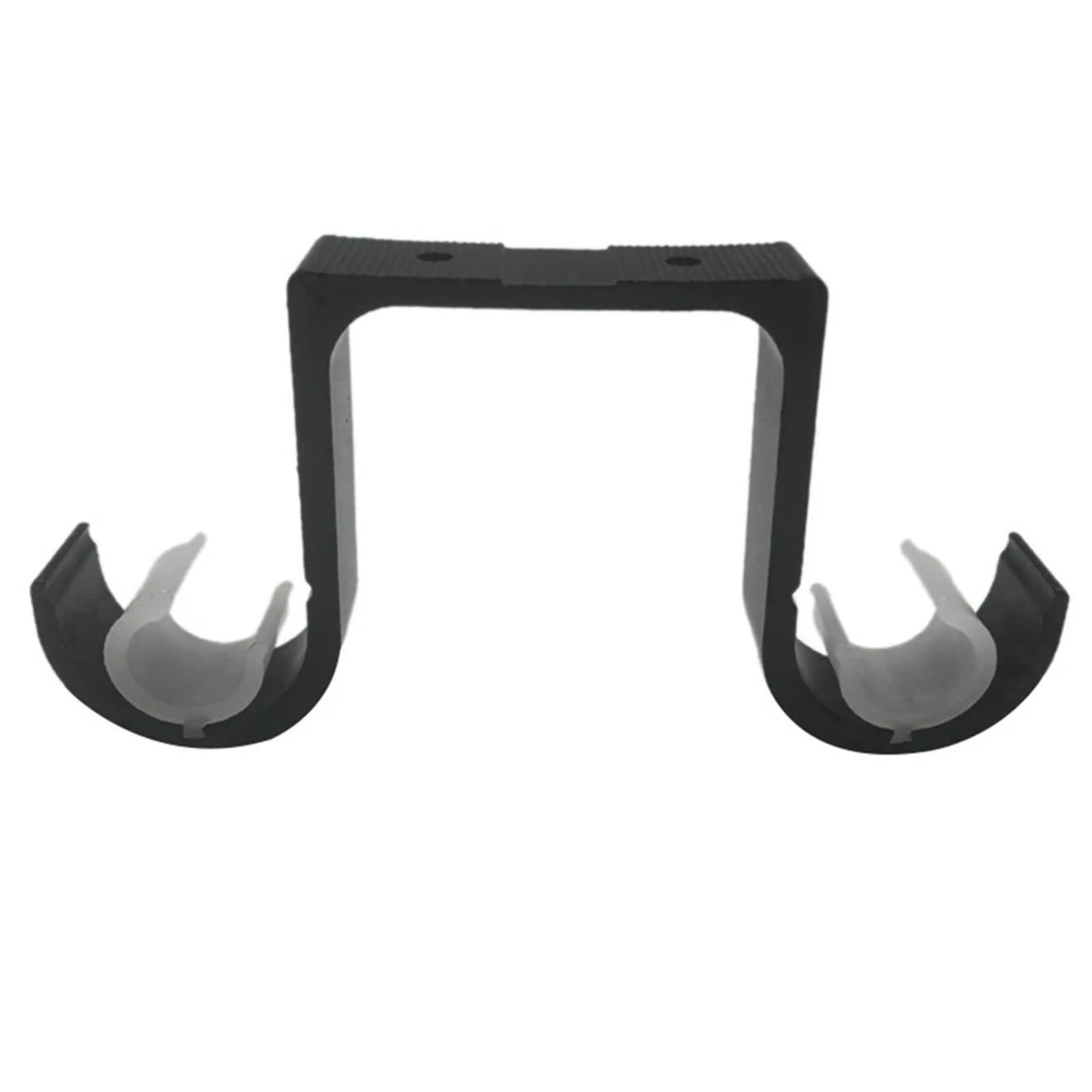 RUWLFE 4 Pcs Double Curtain Rod Brackets Ceiling Mount Supports Aluminum Alloy for Poles, Wall Rod