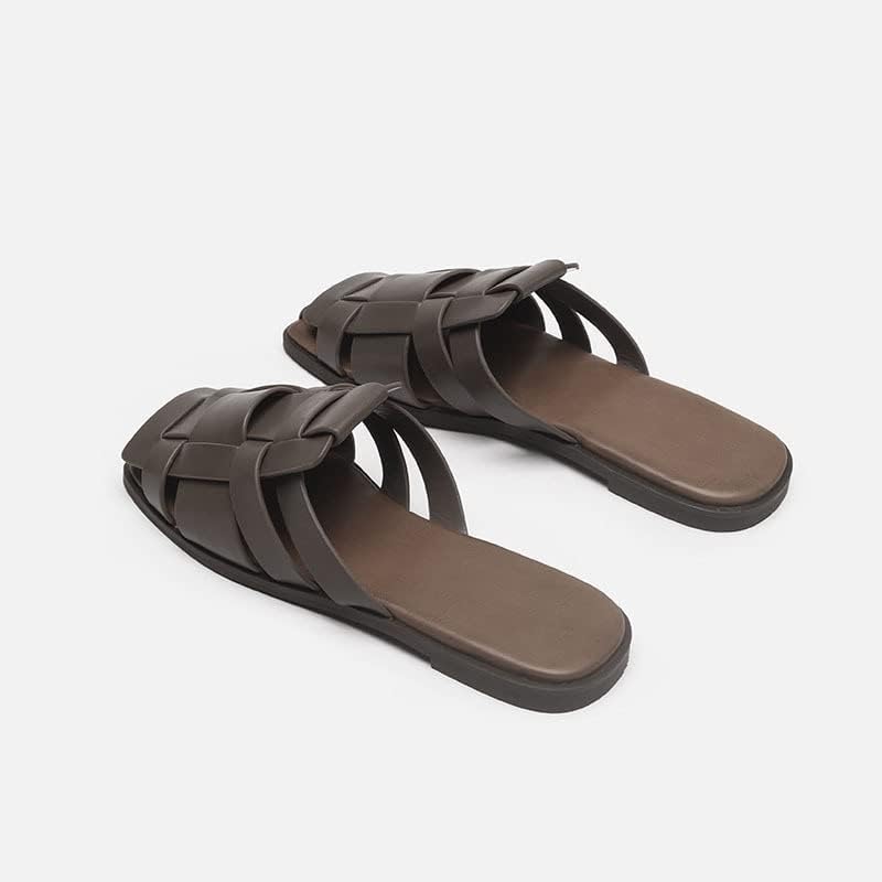 BINDT Women's Slide Flat Sandals Casual Cross Strap Ladies Comfortable Summer Shoes2