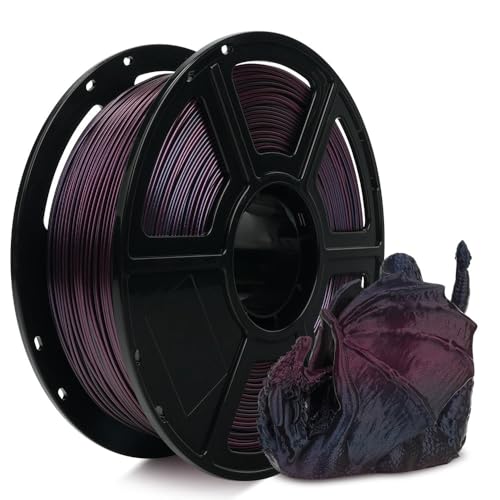 Image of FLASHFORGE Chameleon Gradient Rapid PLA Filament Burnt Titanium & Abyssal Rede, High Speed PLA Filament 1.75mm Max 500mm /s Fast Printing, Displays Shimmering Effects from Various Angles and Light