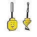 Lego Minifigures Bag Tag - Boy Face (51167), Silicone, Bag Charm, Backpack tag, Yellow