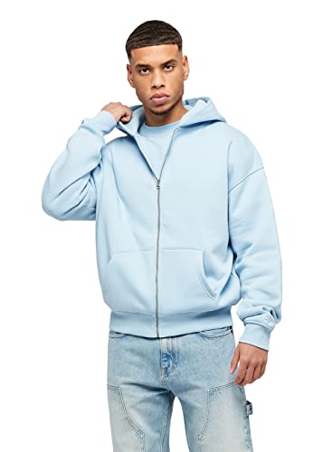 Herren Oversized Basic Zip Hoodie Oversized Fit Heavy, Größe:XS,...