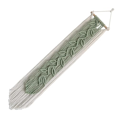 Arte de pared de macramé Nuytghr, tapiz de borla de hilo decorativo para dormitorio y salón
