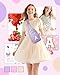 Initial A Crossbody Bag Corduroy Strawberry Bow Playful Trendy Fashion Shoulder Bag Suitable for Girls, Girlfriend Gift (Purple)
