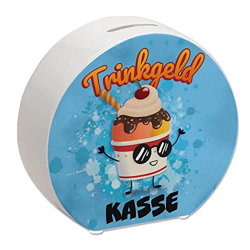 Trinkgeldkasse Spardose mit süßem Eisbecher als Dekoration für Eiscafés Restaurants oder Bars zur Einweihung und Sommerzeit damit mehr Trinkgeld gesammelt Wird