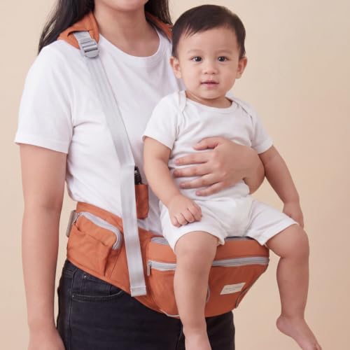 Image of Haus & Kinder Kangaroo Nest Baby Carrier for 0 to 3 Years Baby, 2-in-1 Hip Seat Baby Carry Bag for Newborn to Toddler, Ergonomic Front & Back Carry Kangaroo Bag, Adjustable Straps, Breathable, Up to 20 Kg