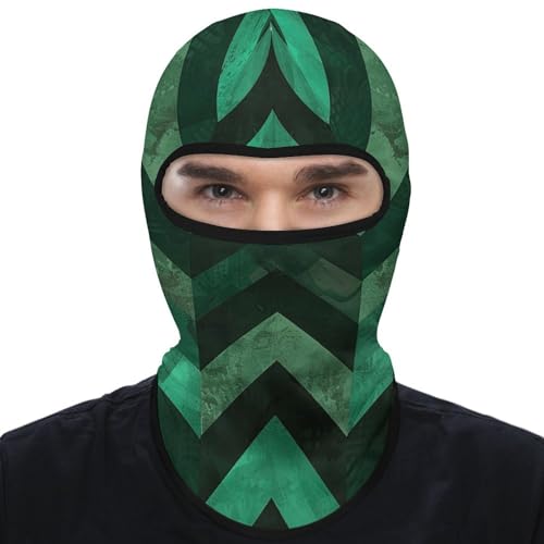 Balaclava para hombres y mujeres, máscara para esquí y ciclismo, color verde esmeralda, cubre todo el rostro